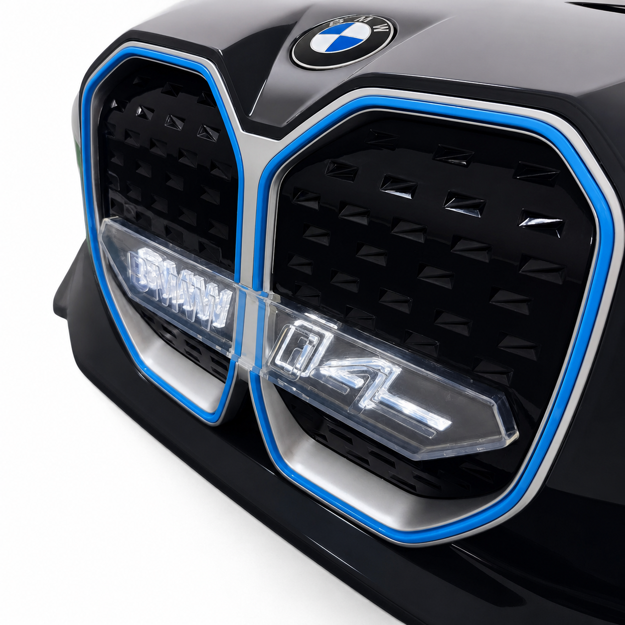 Carro Elétrico para Criança BMW I4 12v BATERIA DE LITIO Preto c/ RODAS DE BORRACHA & ASSENTO EM PELE