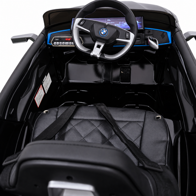 Carro Elétrico para Criança BMW I4 12v BATERIA DE LITIO Preto c/ RODAS DE BORRACHA & ASSENTO EM PELE