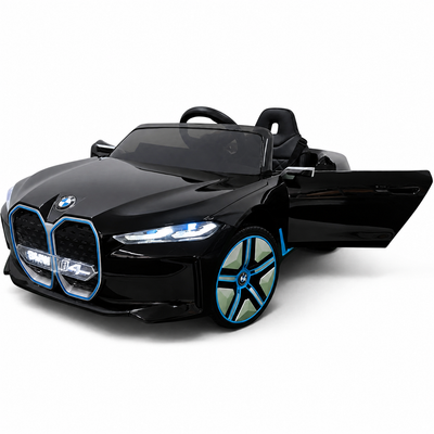 Carro Elétrico para Criança BMW I4 12v BATERIA DE LITIO Preto c/ RODAS DE BORRACHA & ASSENTO EM PELE