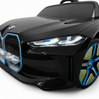 Carro Elétrico para Criança BMW I4 12v BATERIA DE LITIO Preto c/ RODAS DE BORRACHA & ASSENTO EM PELE