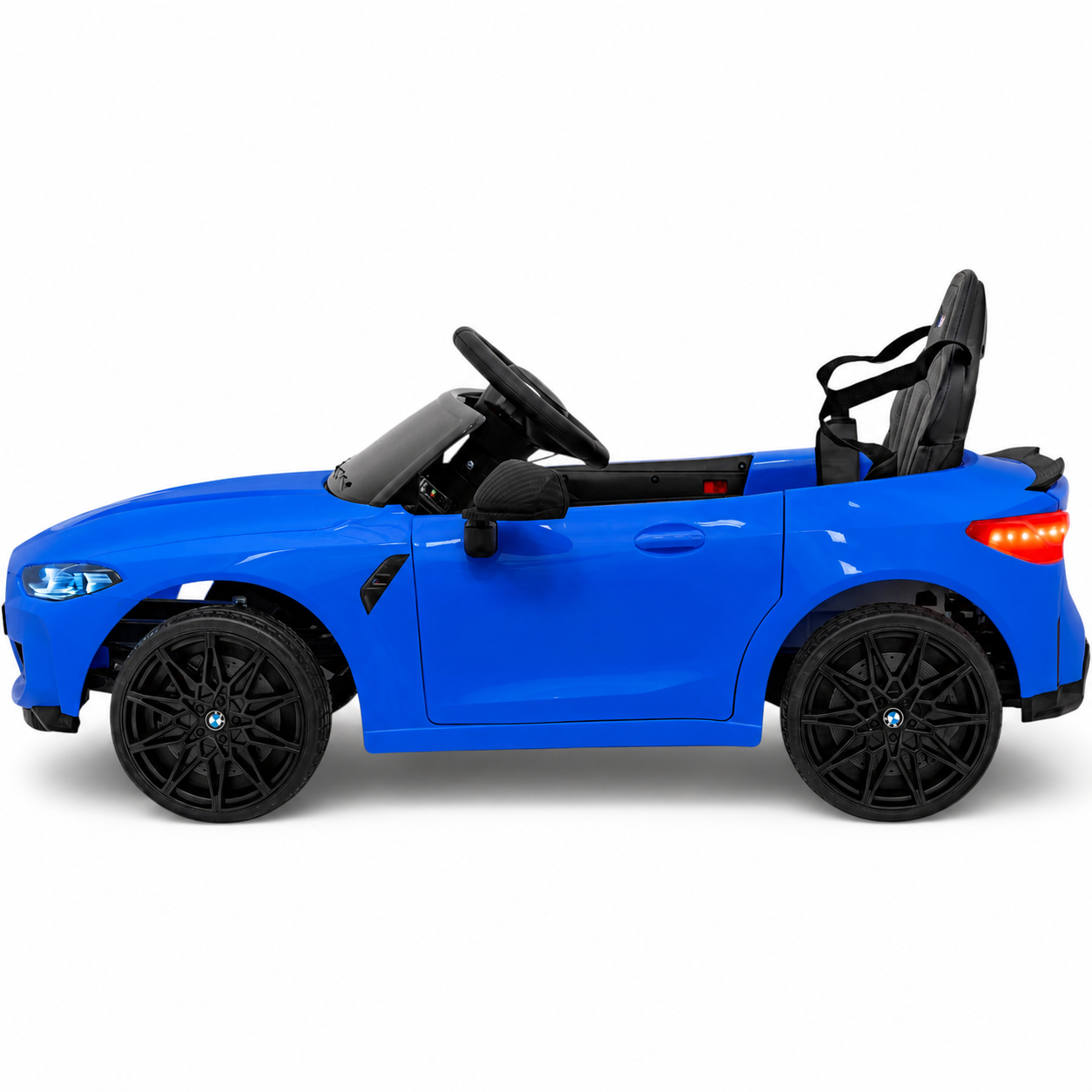 Carro Elétrico para Criança BMW M4 12v Azul BATERIA DE LITIO c/ RODAS DE BORRACHA & ASSENTO EM PELE