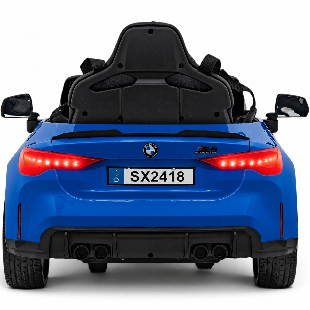 BMW M4 12V Azul – carro elétrico para criança (vista 5)