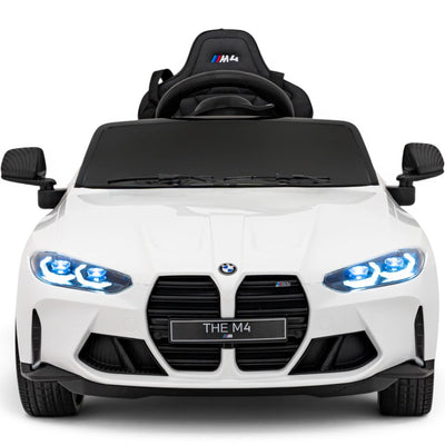 Carro Elétrico para Criança BMW M4 12v Branco BATERIA DE LITIO c/ RODAS DE BORRACHA & ASSENTO EM PELE