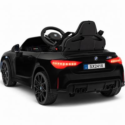 Carro Elétrico para Criança BMW M4 12v Preto BATERIA DE LITIO c/ RODAS DE BORRACHA & ASSENTO EM PELE