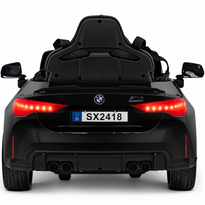 Carro Elétrico para Criança BMW M4 12v Preto BATERIA DE LITIO c/ RODAS DE BORRACHA & ASSENTO EM PELE