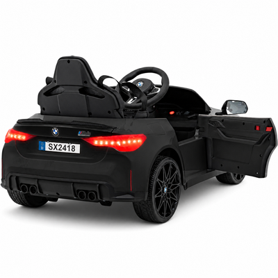 Carro Elétrico para Criança BMW M4 12v Preto BATERIA DE LITIO c/ RODAS DE BORRACHA & ASSENTO EM PELE