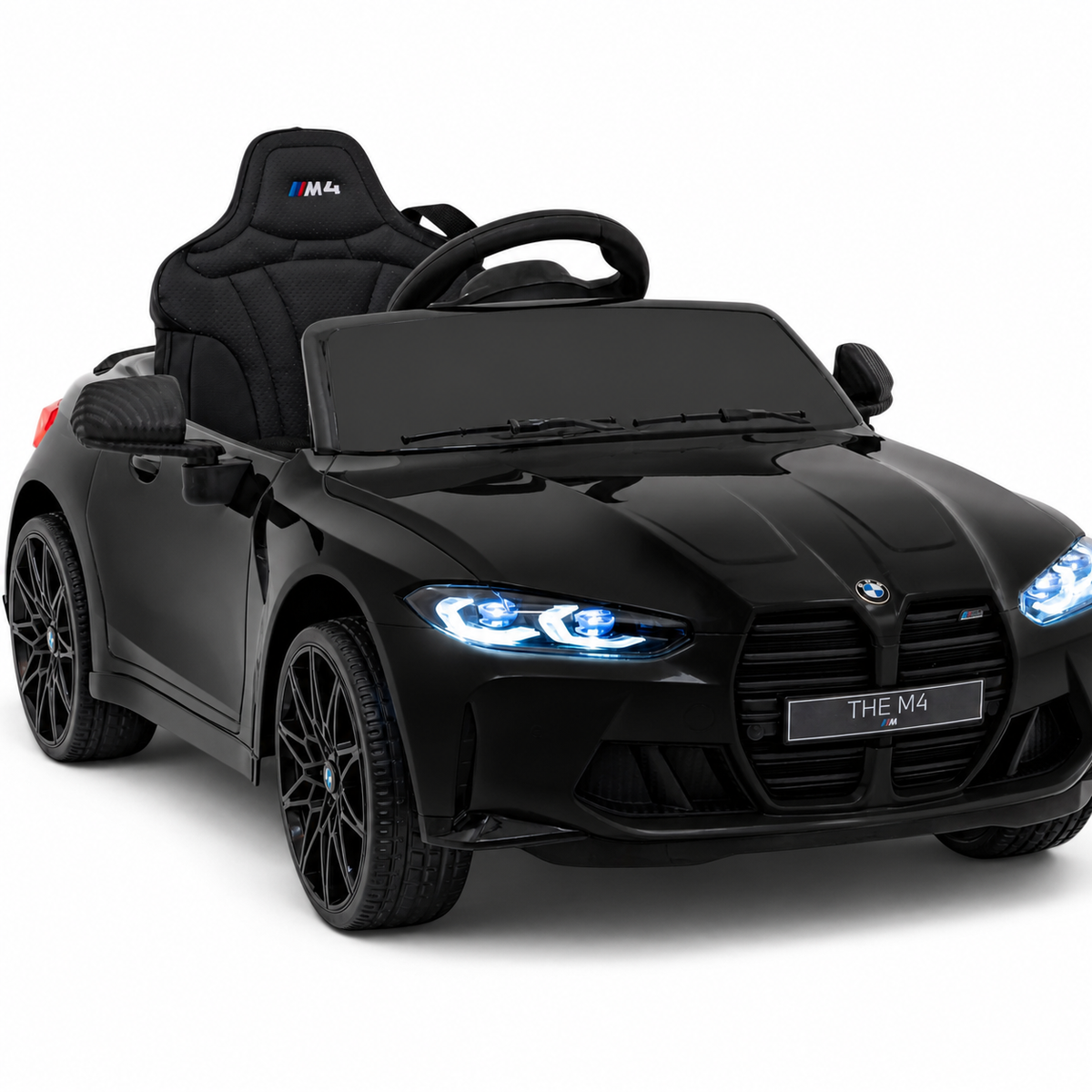 Carro Elétrico para Criança BMW M4 12v Preto BATERIA DE LITIO c/ RODAS DE BORRACHA & ASSENTO EM PELE