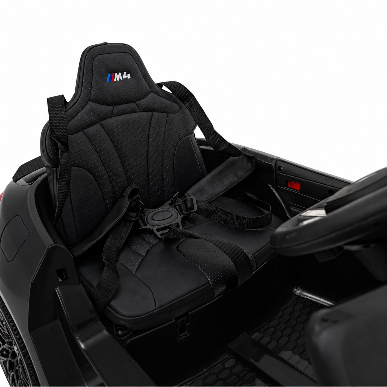 Carro Elétrico para Criança BMW M4 12v Preto BATERIA DE LITIO c/ RODAS DE BORRACHA & ASSENTO EM PELE