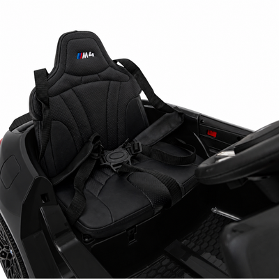 Carro Elétrico para Criança BMW M4 12v Preto BATERIA DE LITIO c/ RODAS DE BORRACHA & ASSENTO EM PELE