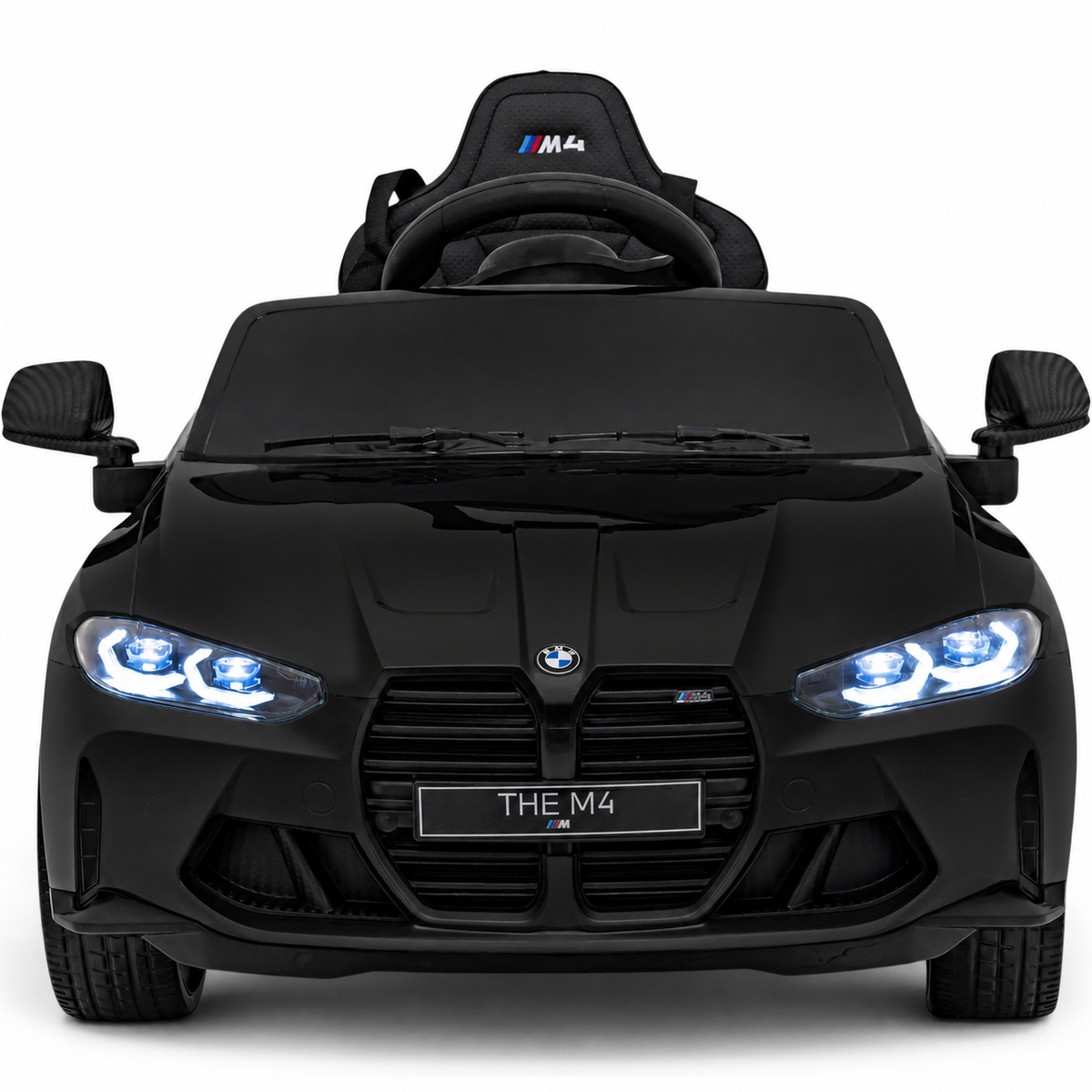 Carro Elétrico para Criança BMW M4 12v Preto BATERIA DE LITIO c/ RODAS DE BORRACHA & ASSENTO EM PELE
