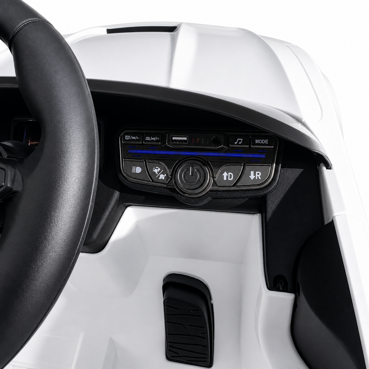 Carro Elétrico para Criança Mercedes CLE53 Branco 12v c/ RODAS DE BORRACHA & ASSENTO EM PELE