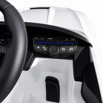 Carro Elétrico para Criança Mercedes CLE53 Branco 12v c/ RODAS DE BORRACHA & ASSENTO EM PELE