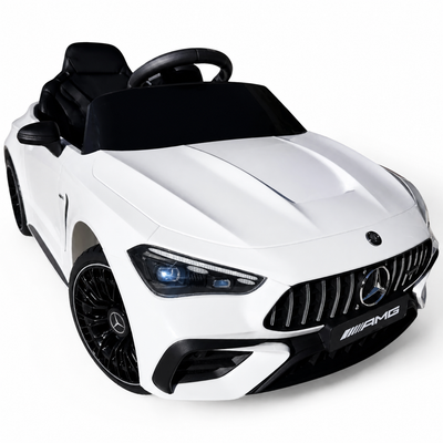 Carro Elétrico para Criança Mercedes CLE53 Branco 12v c/ RODAS DE BORRACHA & ASSENTO EM PELE