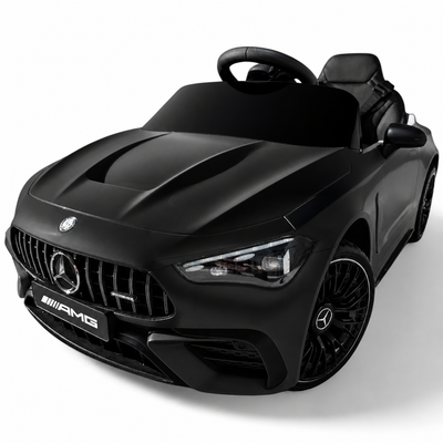 Carro Elétrico para Criança Mercedes CLE53 Preto 12v c/ RODAS DE BORRACHA & ASSENTO EM PELE