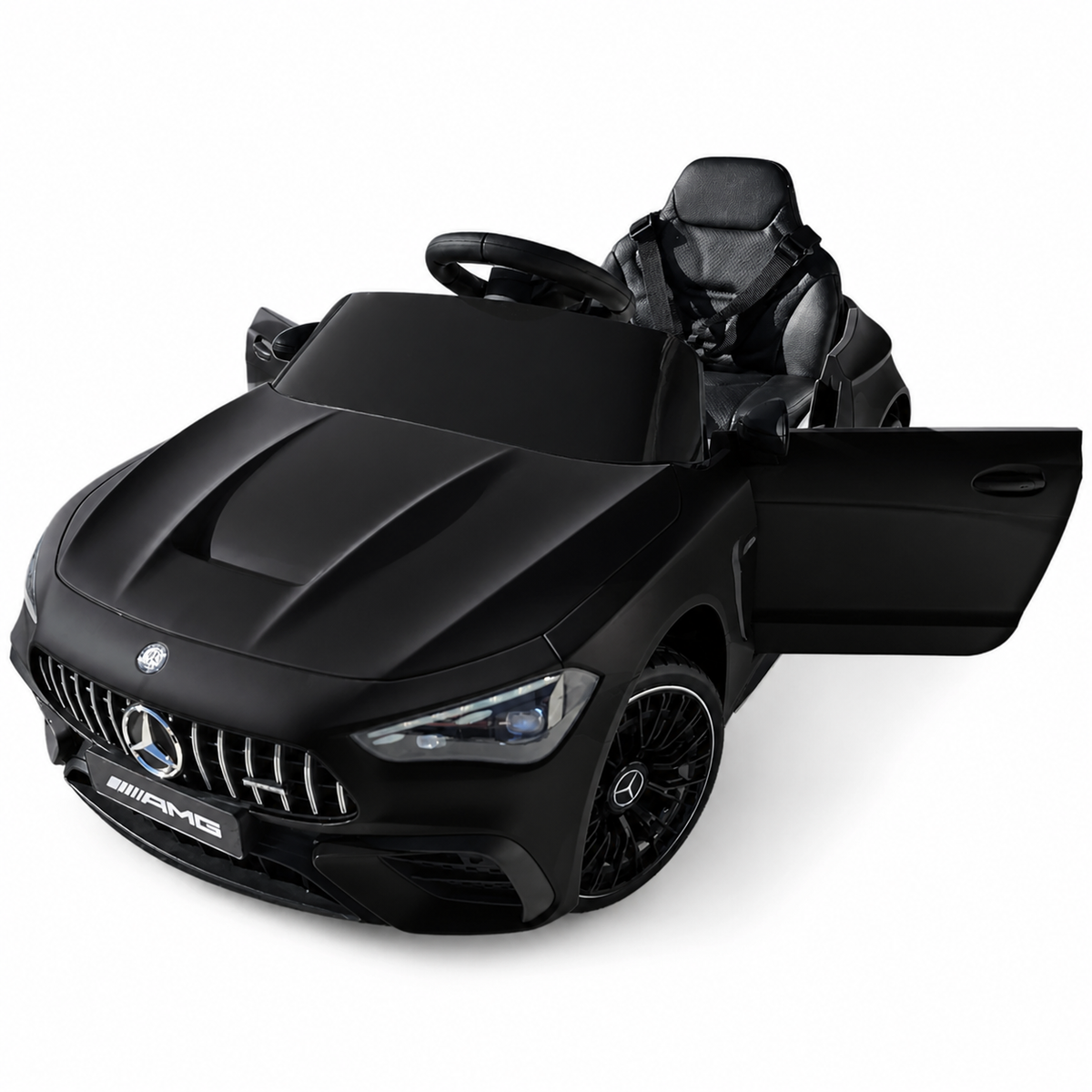 Carro Elétrico para Criança Mercedes CLE53 Preto 12v c/ RODAS DE BORRACHA & ASSENTO EM PELE