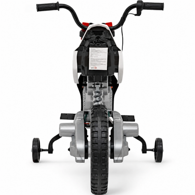 Mota Elétrica para Criança estilo CROSS 12v Laranja c/ RODAS DE BORRACHA & ASSENTO EM PELE