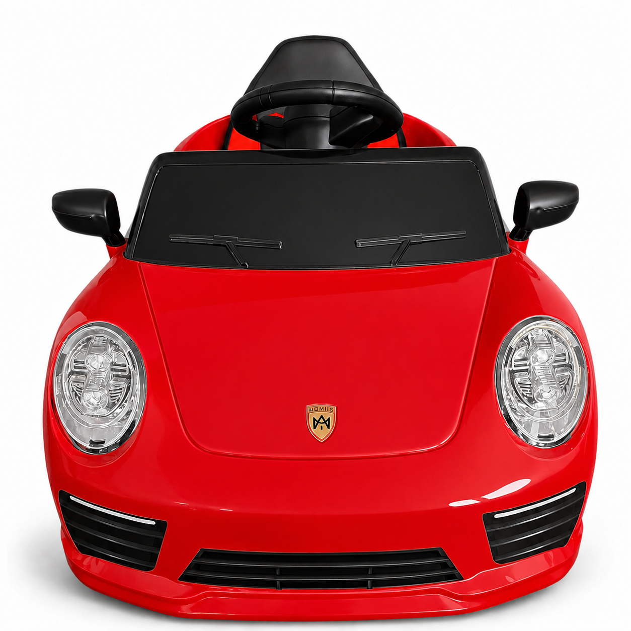 Carro Elétrico para Criança FUNDRIVE 12v Vermelho c/ RODAS DE BORRACHA & ASSENTO EM PELE