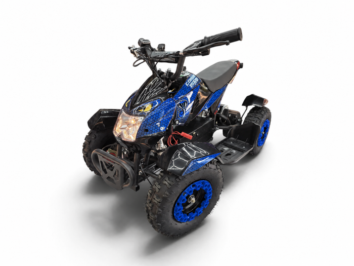 Mota Elétrica para Criança QUAD COBRA 800W 36v Azul c/ TRAVÕES DE DISCO, SUSPENSÃO & MARCHA-ATRÁS