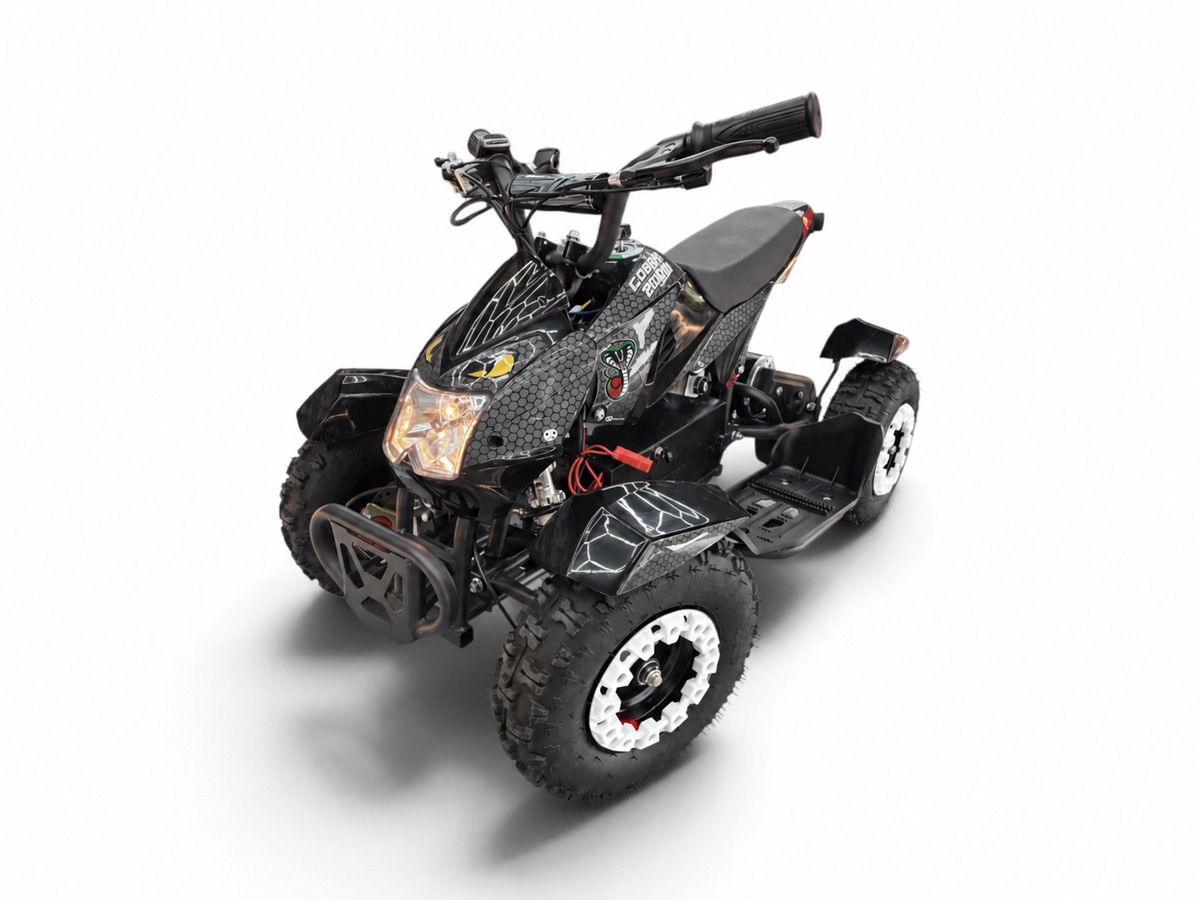 Mota Elétrica para Criança QUAD COBRA 800W 36v Cinza c/ TRAVÕES DE DISCO, SUSPENSÃO & MARCHA-ATRÁS
