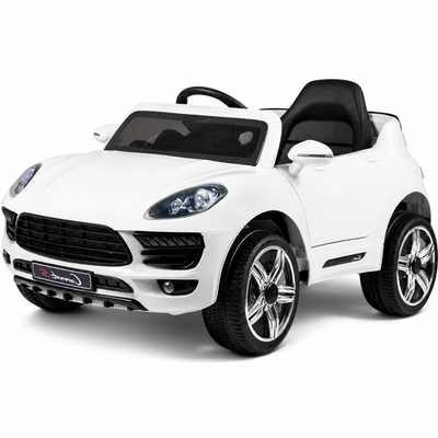Carro Elétrico para Criança CORONET-S 12v Branco c/ RODAS DE BORRACHA