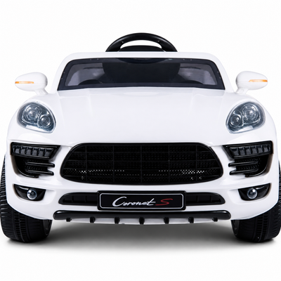 Carro Elétrico para Criança CORONET-S 12v Branco c/ RODAS DE BORRACHA
