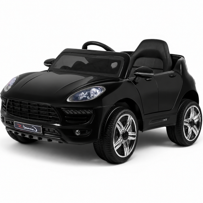 Carro Elétrico para Criança CORONET-S 12v Preto c/ RODAS DE BORRACHA & ASSENTO EM PELE ECOLÓGICA