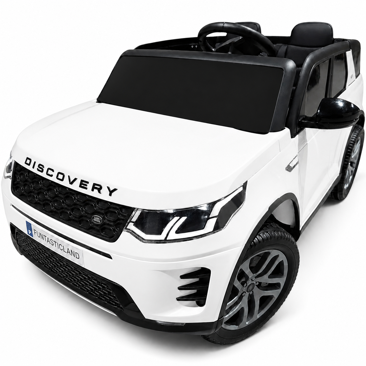 Carro Elétrico para Criança DISCOVERY XL 24v 2x200w Branco c/ RODAS DE BORRACHA & ASSENTO EM PELE