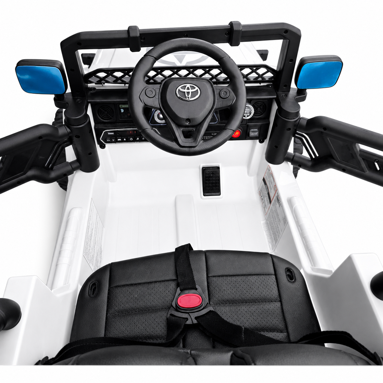 Carro Elétrico para Criança TOYOTA FJ CRUISER 12v BATERIA DE LITIO 4X4 Branco c/ RODAS DE BORRACHA & ASSENTO EM PELE
