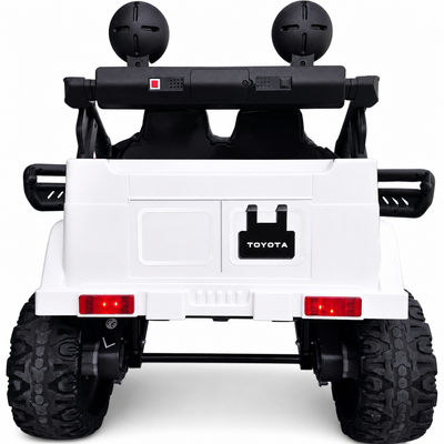 Carro Elétrico para Criança TOYOTA FJ CRUISER 12v BATERIA DE LITIO 4X4 Branco c/ RODAS DE BORRACHA & ASSENTO EM PELE