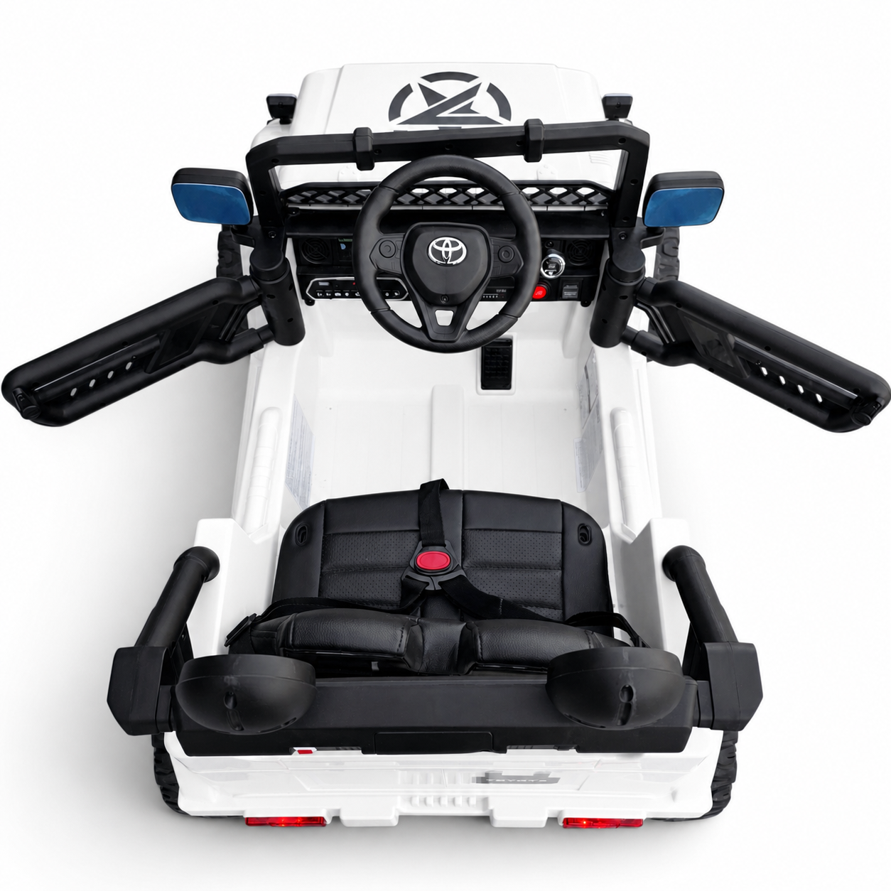 Carro Elétrico para Criança TOYOTA FJ CRUISER 12v BATERIA DE LITIO 4X4 Branco c/ RODAS DE BORRACHA & ASSENTO EM PELE