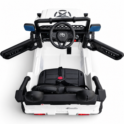 Carro Elétrico para Criança TOYOTA FJ CRUISER 12v BATERIA DE LITIO 4X4 Branco c/ RODAS DE BORRACHA & ASSENTO EM PELE