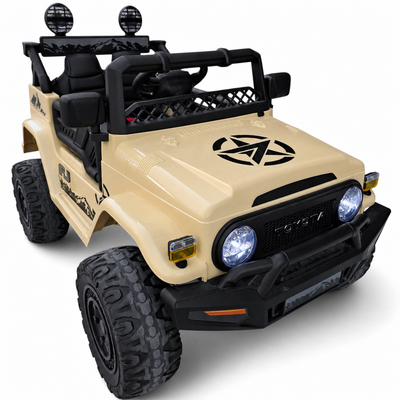 Carro Elétrico para Criança TOYOTA FJ CRUISER 12v BATERIA DE LITIO 4X4 Camel c/ RODAS DE BORRACHA & ASSENTO EM PELE