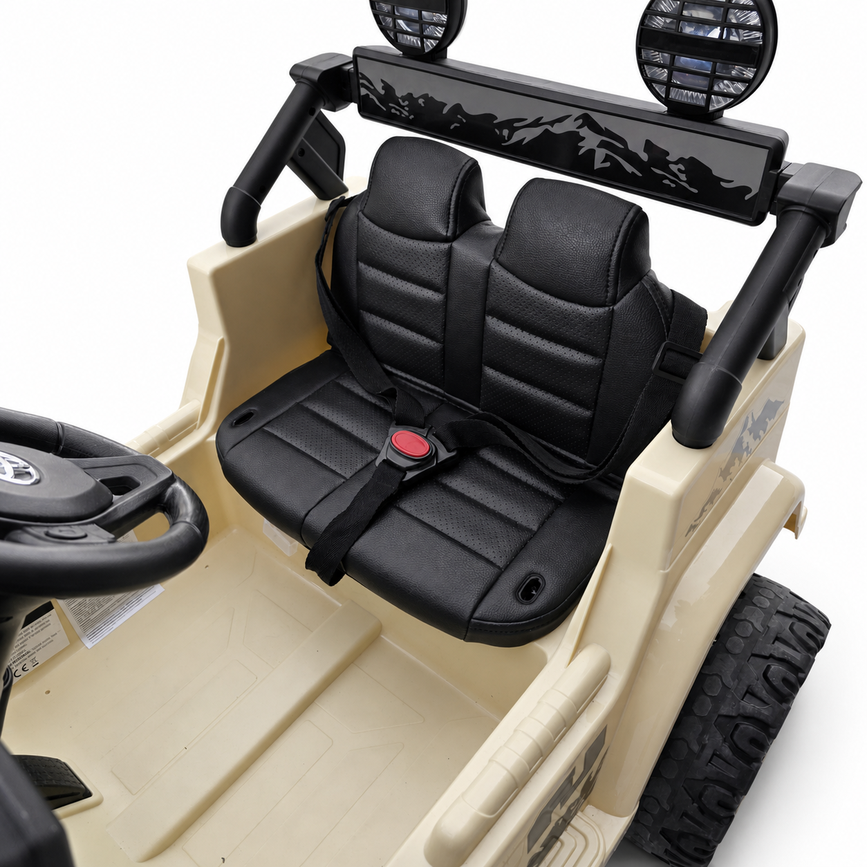 Carro Elétrico para Criança TOYOTA FJ CRUISER 12v BATERIA DE LITIO 4X4 Camel c/ RODAS DE BORRACHA & ASSENTO EM PELE