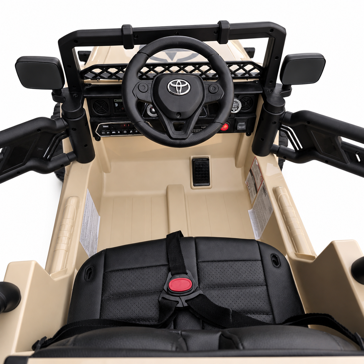 Carro Elétrico para Criança TOYOTA FJ CRUISER 12v BATERIA DE LITIO 4X4 Camel c/ RODAS DE BORRACHA & ASSENTO EM PELE