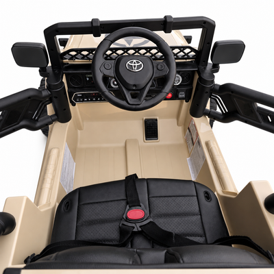 Carro Elétrico para Criança TOYOTA FJ CRUISER 12v BATERIA DE LITIO 4X4 Camel c/ RODAS DE BORRACHA & ASSENTO EM PELE