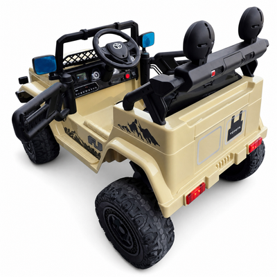 Carro Elétrico para Criança TOYOTA FJ CRUISER 12v BATERIA DE LITIO 4X4 Camel c/ RODAS DE BORRACHA & ASSENTO EM PELE