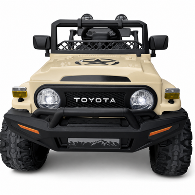 Carro Elétrico para Criança TOYOTA FJ CRUISER 12v BATERIA DE LITIO 4X4 Camel c/ RODAS DE BORRACHA & ASSENTO EM PELE