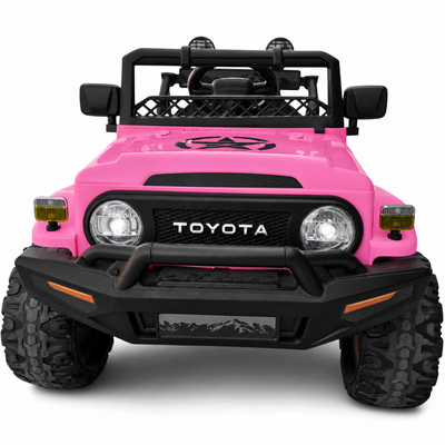 Carro Elétrico para Criança TOYOTA FJ CRUISER 12v BATERIA DE LITIO 4X4 Rosa c/ RODAS DE BORRACHA & ASSENTO EM PELE