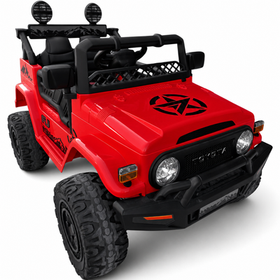 Carro Elétrico para Criança TOYOTA FJ CRUISER 12v BATERIA DE LITIO 4X4 Vermelho c/ RODAS DE BORRACHA & ASSENTO EM PELE