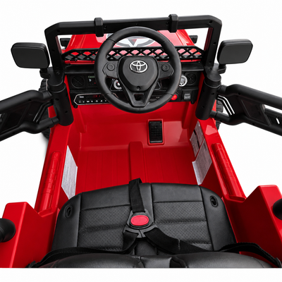 Carro Elétrico para Criança TOYOTA FJ CRUISER 12v BATERIA DE LITIO 4X4 Vermelho c/ RODAS DE BORRACHA & ASSENTO EM PELE