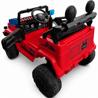 Carro Elétrico para Criança TOYOTA FJ CRUISER 12v BATERIA DE LITIO 4X4 Vermelho c/ RODAS DE BORRACHA & ASSENTO EM PELE