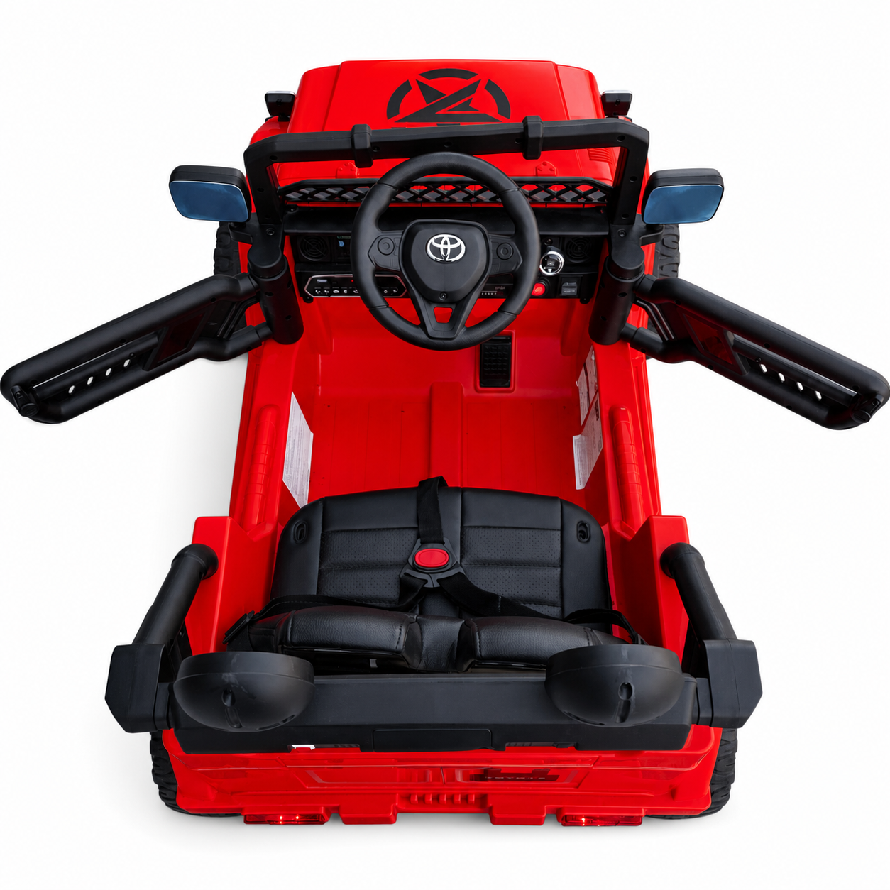 Carro Elétrico para Criança TOYOTA FJ CRUISER 12v BATERIA DE LITIO 4X4 Vermelho c/ RODAS DE BORRACHA & ASSENTO EM PELE