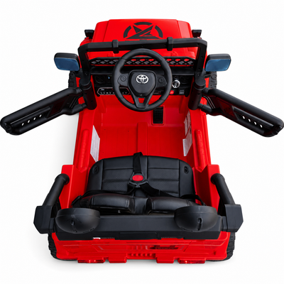 Carro Elétrico para Criança TOYOTA FJ CRUISER 12v BATERIA DE LITIO 4X4 Vermelho c/ RODAS DE BORRACHA & ASSENTO EM PELE