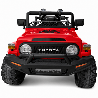 Carro Elétrico para Criança TOYOTA FJ CRUISER 12v BATERIA DE LITIO 4X4 Vermelho c/ RODAS DE BORRACHA & ASSENTO EM PELE