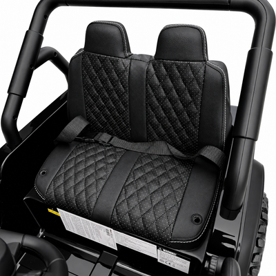 Carro Elétrico para Criança FJ LAND 24v Preto c/ RODAS DE BORRACHA & ASSENTO EM PELE