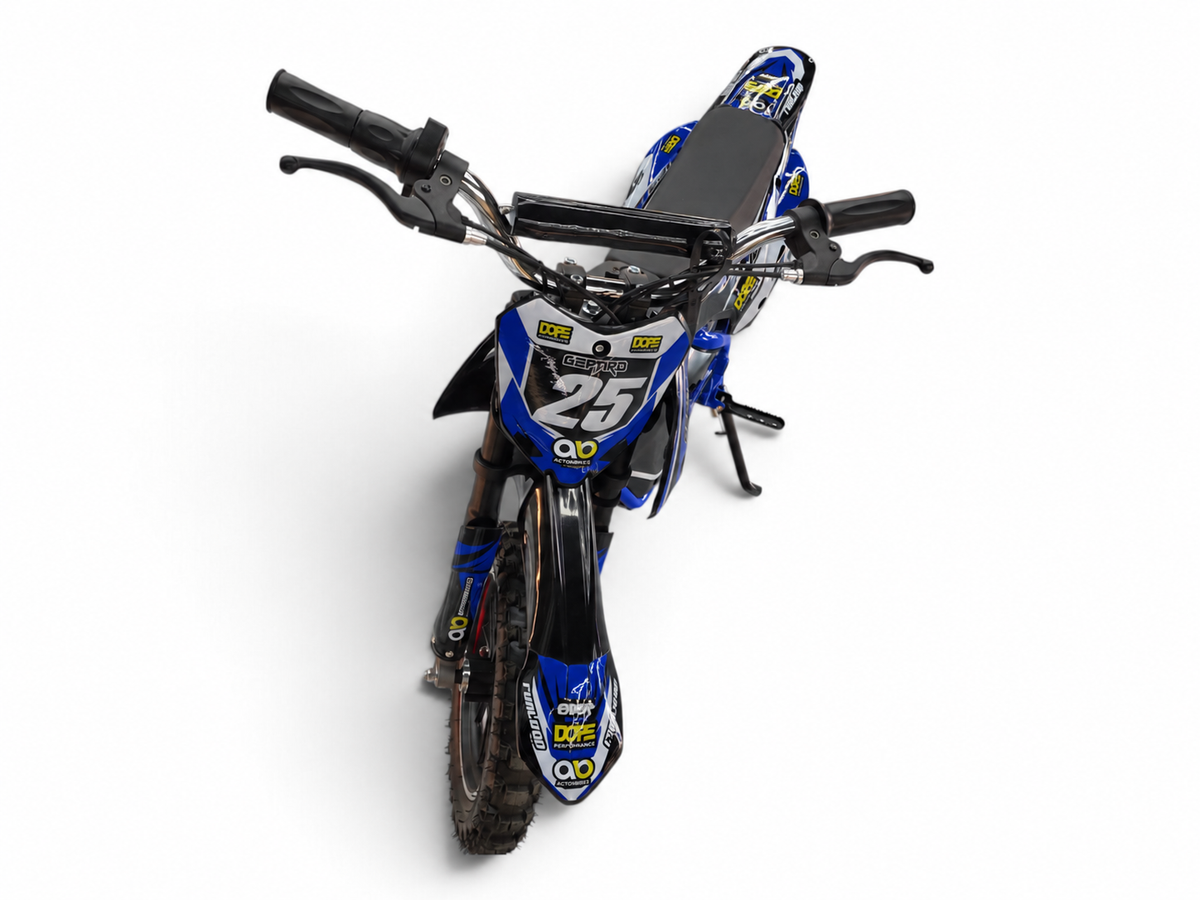 Mota de cross elétrica Gepard azul
