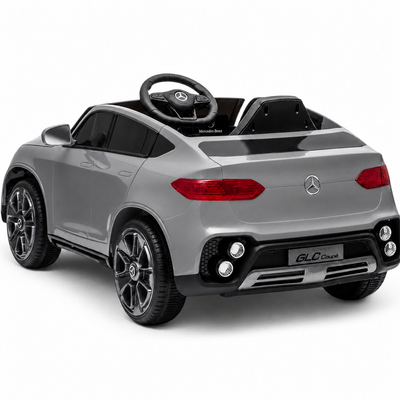 Carro Elétrico para Criança MERCEDES GLC coupê BATERIA DE LITIO 12v 4x4 Cinza c/ RODAS DE BORRACHA & ASSENTO EM PELE