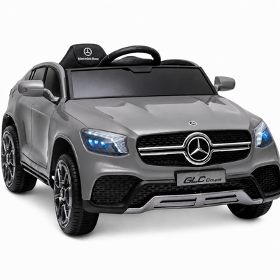Carro Elétrico para Criança MERCEDES GLC coupê BATERIA DE LITIO 12v 4x4 Cinza c/ RODAS DE BORRACHA & ASSENTO EM PELE