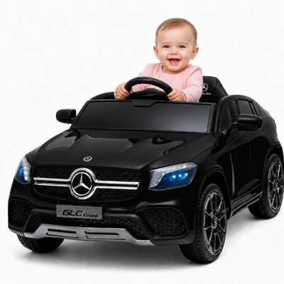 Carro Elétrico para Criança MERCEDES GLC coupê BATERIA DE LITIO 12v 4x4 Preto c/ RODAS DE BORRACHA & ASSENTO EM PELE