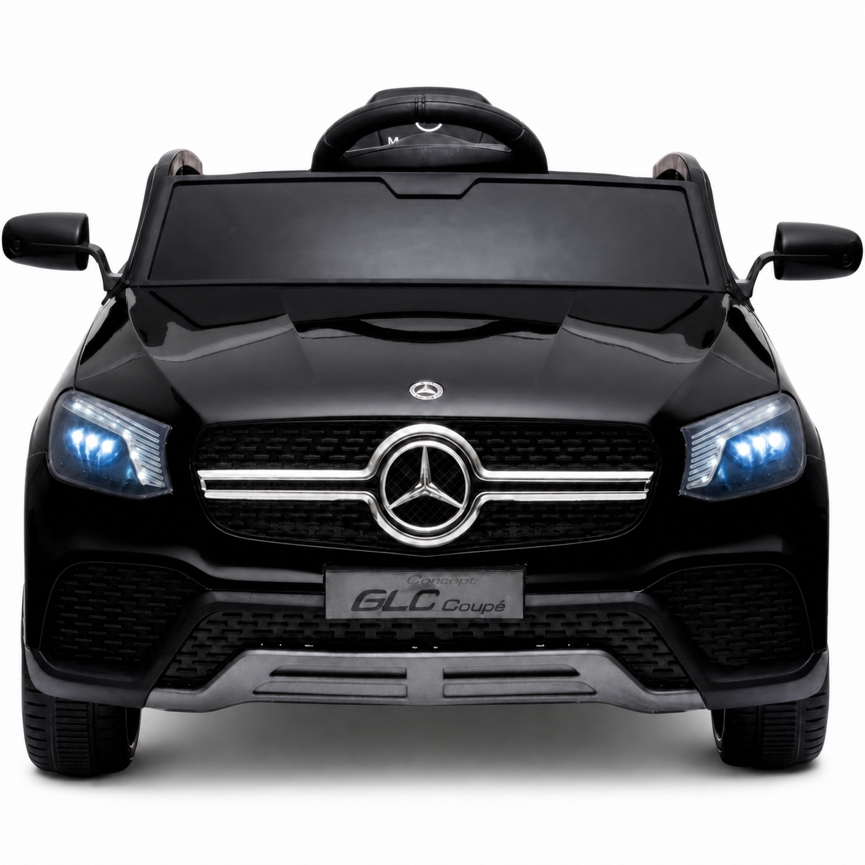 Carro Elétrico para Criança MERCEDES GLC coupê BATERIA DE LITIO 12v 4x4 Preto c/ RODAS DE BORRACHA & ASSENTO EM PELE
